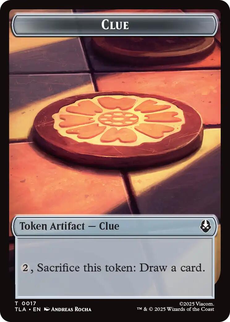 Ally (0006) // Clue (0017) Double-Sided Token [Avatar: The Last Airbender Tokens] | Cards and Coasters CA