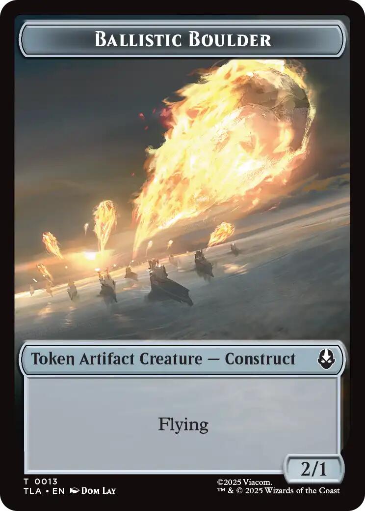 Ballistic Boulder // Soldier (0011) Double-Sided Token [Avatar: The Last Airbender Tokens] | Cards and Coasters CA