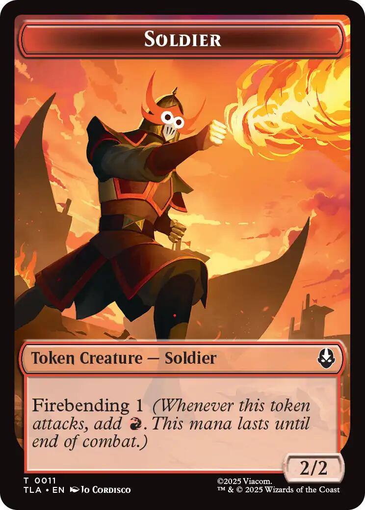 Ballistic Boulder // Soldier (0011) Double-Sided Token [Avatar: The Last Airbender Tokens] | Cards and Coasters CA