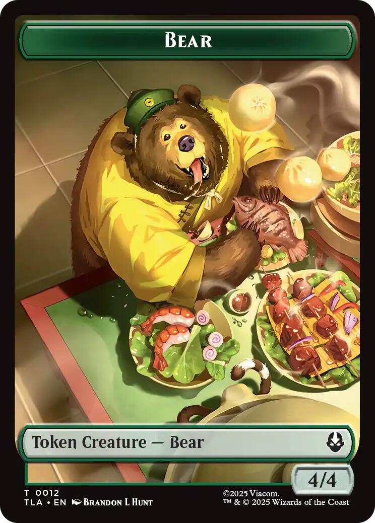 Bear // Food (0020) Double-Sided Token [Avatar: The Last Airbender Tokens] | Cards and Coasters CA