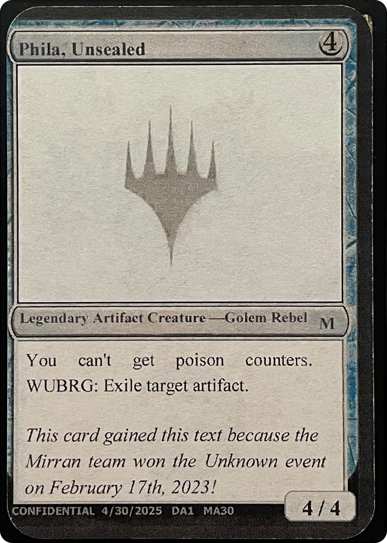 Phila, Unsealed (Reprint) [Unknown Event] | Cards and Coasters CA