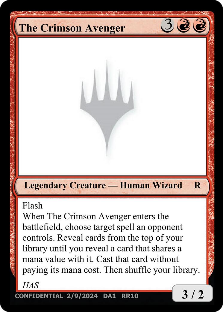 The Crimson Avenger [Unknown Event] | Cards and Coasters CA