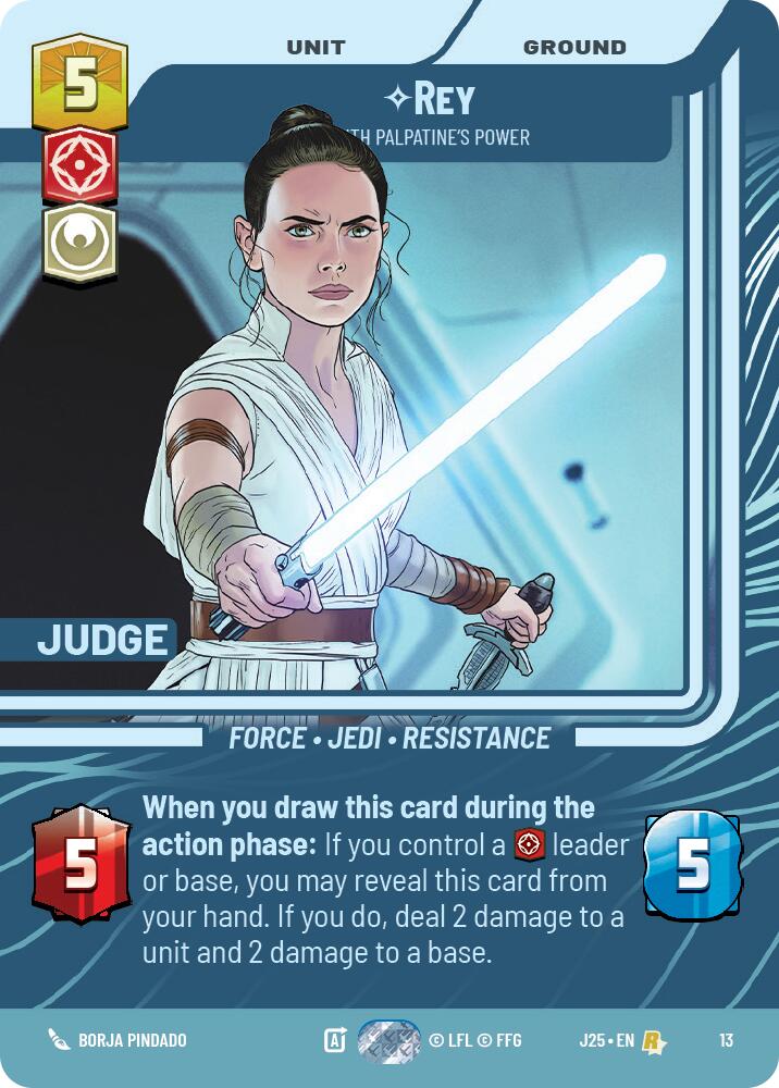 Rey - With Palpatine's Power (13) (13) [Judge Promos] | Cards and Coasters CA