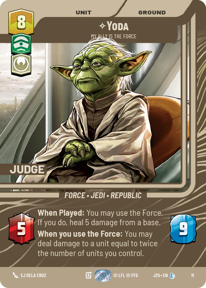 Yoda - My Ally is the Force (11) (11) [Judge Promos] | Cards and Coasters CA