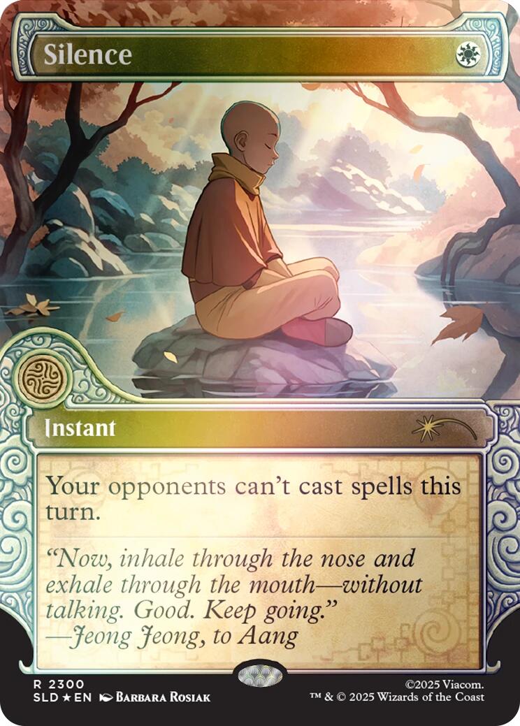 Silence (2300) (Rainbow Foil) [Secret Lair Drop Series] | Cards and Coasters CA