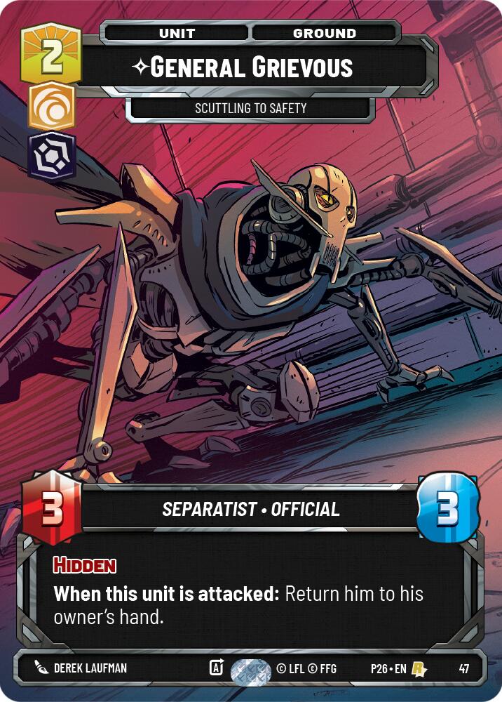 General Grievous - Scuttling to Safety (47) (47) [Sector and Regional Promos: Season 1] | Cards and Coasters CA