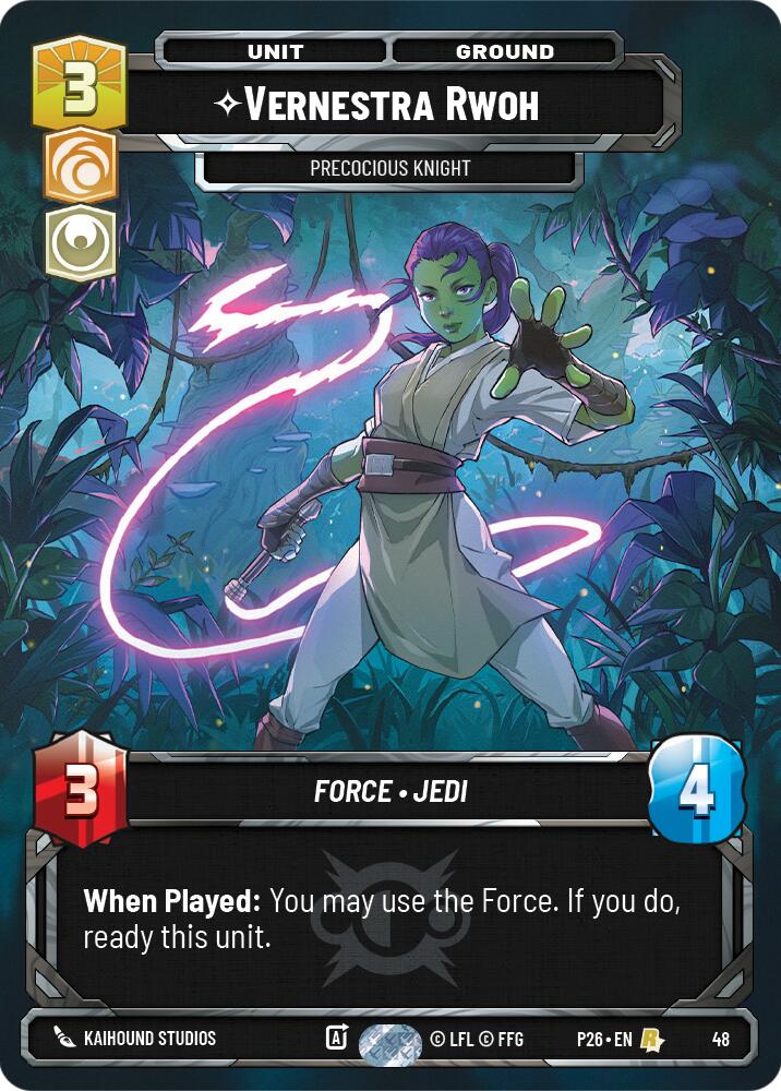 Vernestra Rwoh - Precocious Knight (48) (48) [Sector and Regional Promos: Season 1] | Cards and Coasters CA