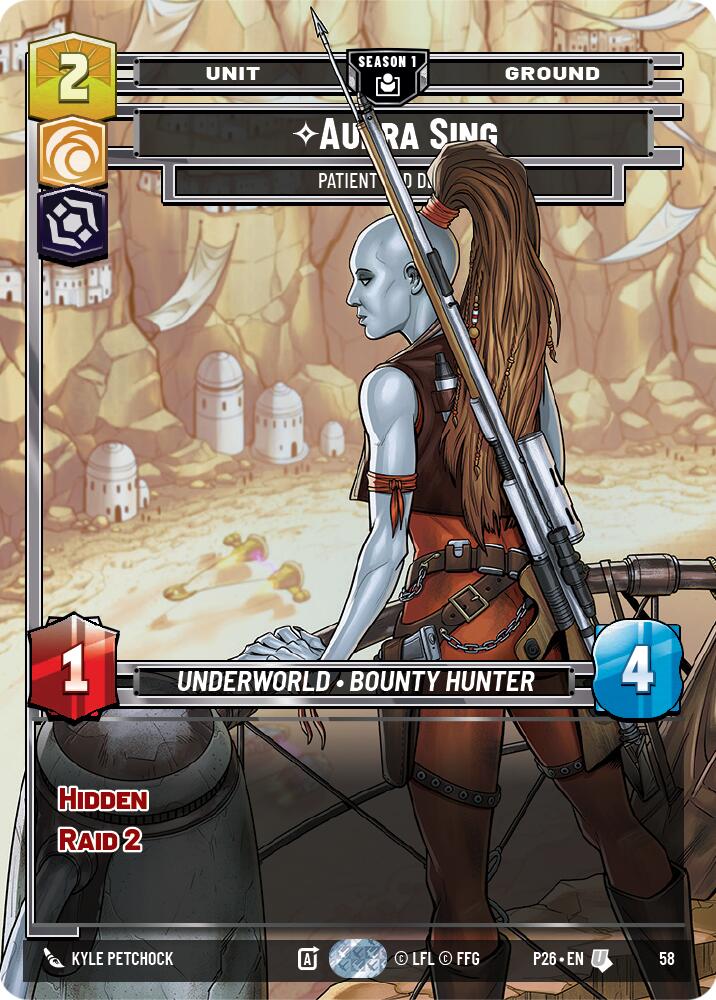 Aurra Sing - Patient and Deadly (58) (58) [Sector and Regional Promos: Season 1] | Cards and Coasters CA