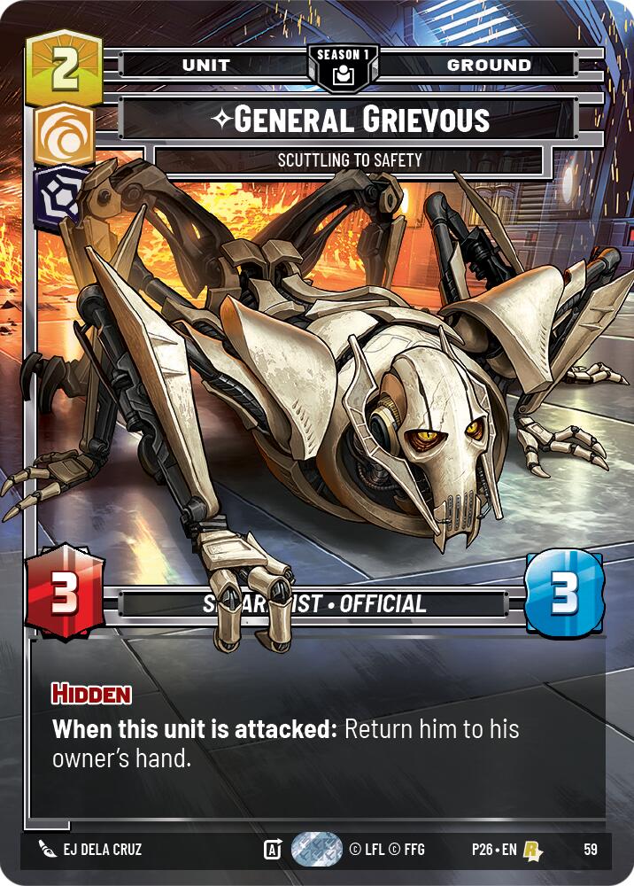 General Grievous - Scuttling to Safety (59) (59) [Sector and Regional Promos: Season 1] | Cards and Coasters CA