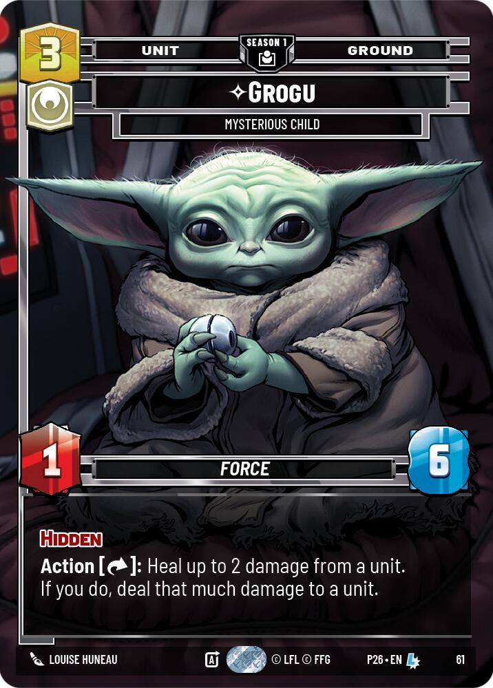 Grogu - Mysterious Child (61) (61) [Sector and Regional Promos: Season 1] | Cards and Coasters CA