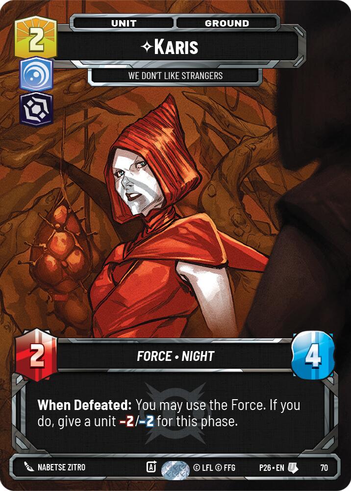 Karis - We Don't Like Strangers (70) (70) [Sector and Regional Promos: Season 1] | Cards and Coasters CA