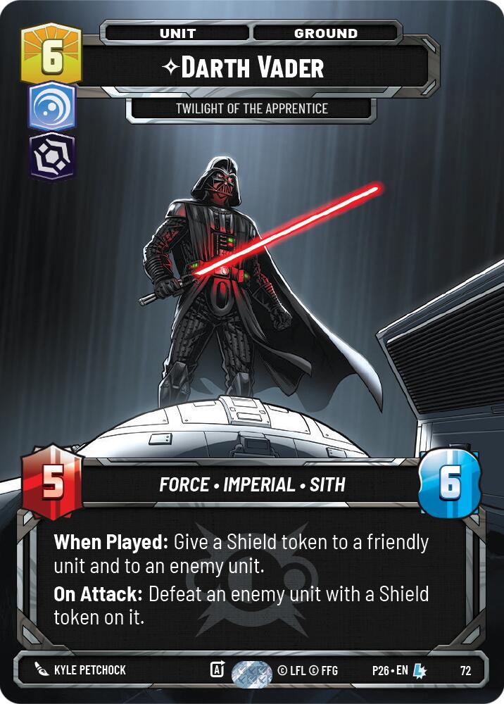 Darth Vader - Twilight of the Apprentice (72) (72) [Sector and Regional Promos: Season 1] | Cards and Coasters CA