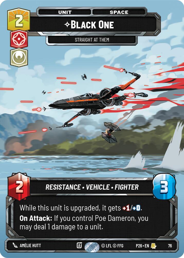 Black One - Straight At Them (76) (76) [Sector and Regional Promos: Season 1] | Cards and Coasters CA