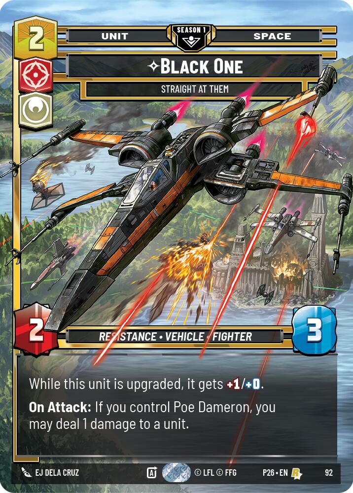 Black One - Straight At Them (92) (92) [Sector and Regional Promos: Season 1] | Cards and Coasters CA