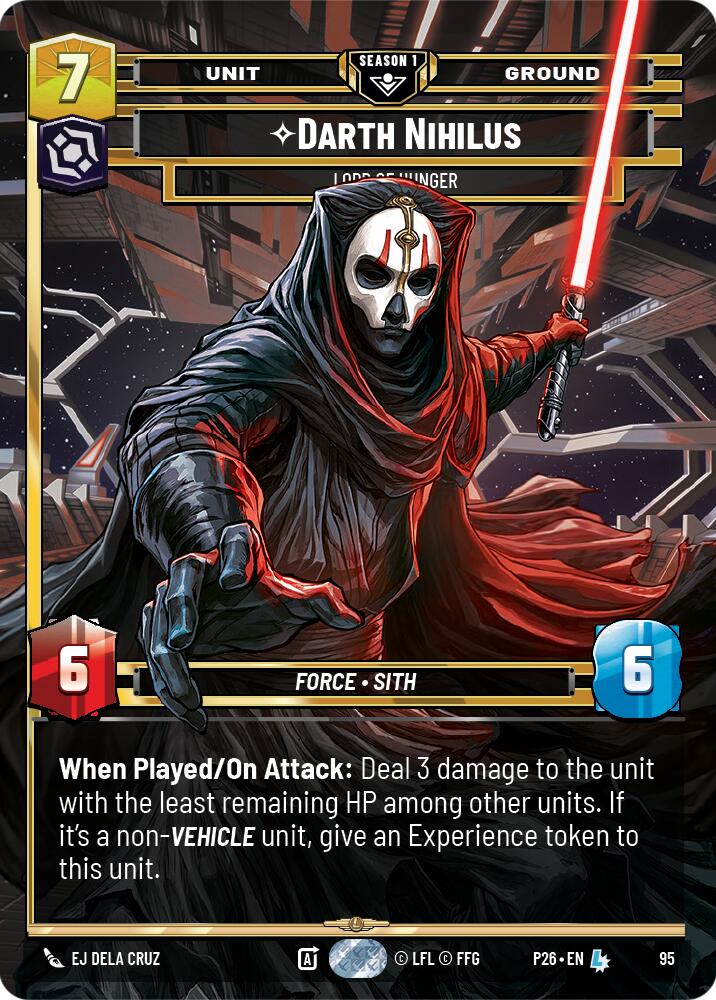 Darth Nihilus - Lord of Hunger (95) (95) [Sector and Regional Promos: Season 1] | Cards and Coasters CA