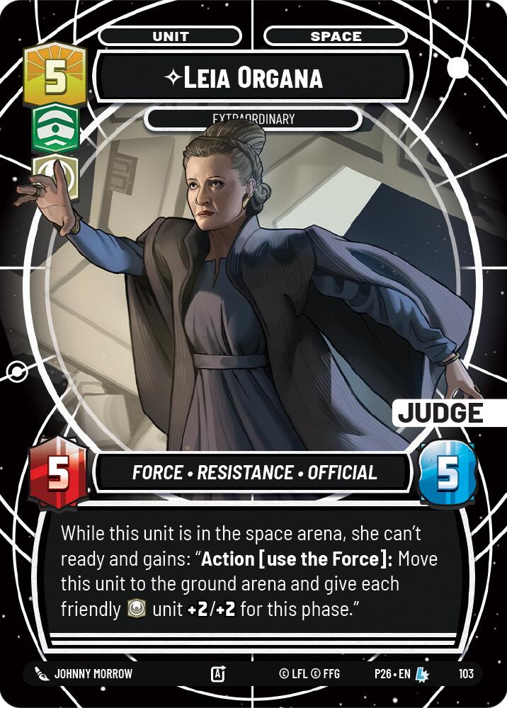Leia Organa - Extraordinary (103) (103) [Judge Promos] | Cards and Coasters CA