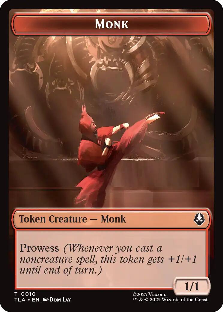 Monk // Clue (0017) Double-Sided Token [Avatar: The Last Airbender Tokens] | Cards and Coasters CA
