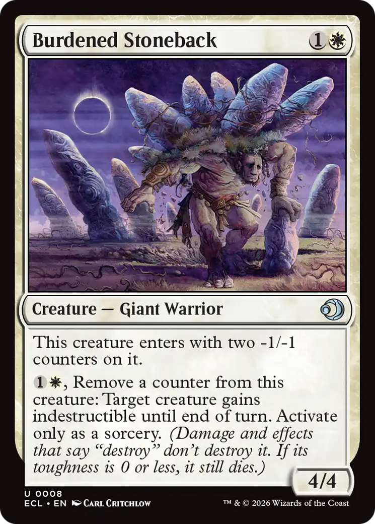 Burdened Stoneback [Lorwyn Eclipsed] | Cards and Coasters CA