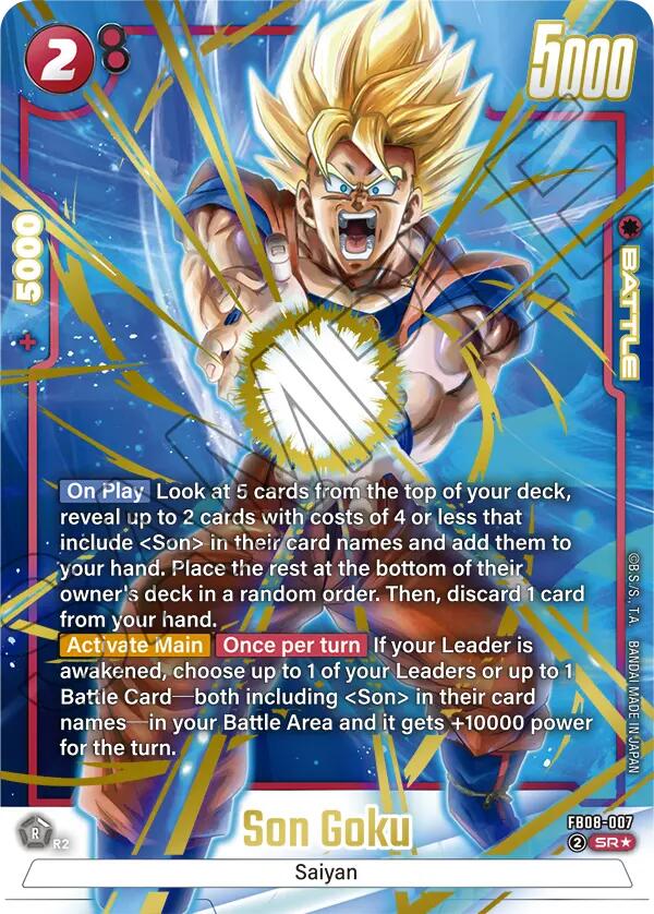 Son Goku (FB08-007) (Alternate Art) [Saiyan's Pride] | Cards and Coasters CA