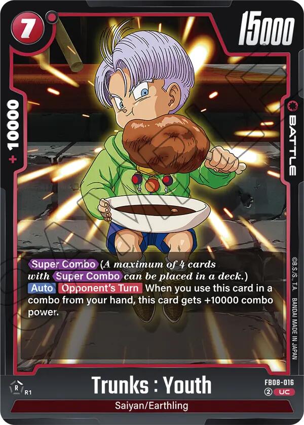 Trunks : Youth (FB08-016) [Saiyan's Pride] | Cards and Coasters CA