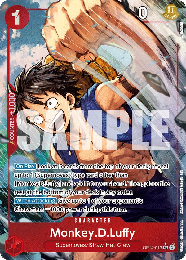 Monkey.D.Luffy (Alternate Art) [The Azure Sea's Seven] | Cards and Coasters CA