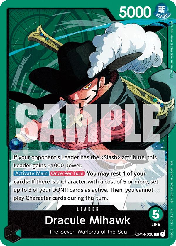 Dracule Mihawk [The Azure Sea's Seven] | Cards and Coasters CA