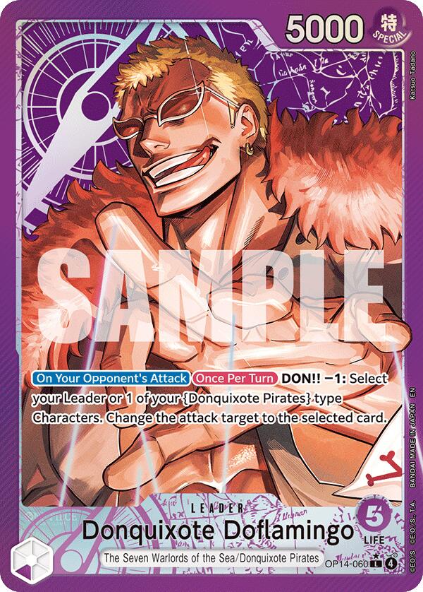 Donquixhote Doflamingo (Alternate Art) [The Azure Sea's Seven] | Cards and Coasters CA