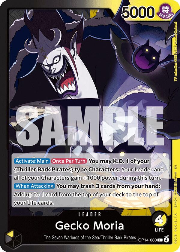 Gecko Moria (OP14-080) [The Azure Sea's Seven] | Cards and Coasters CA