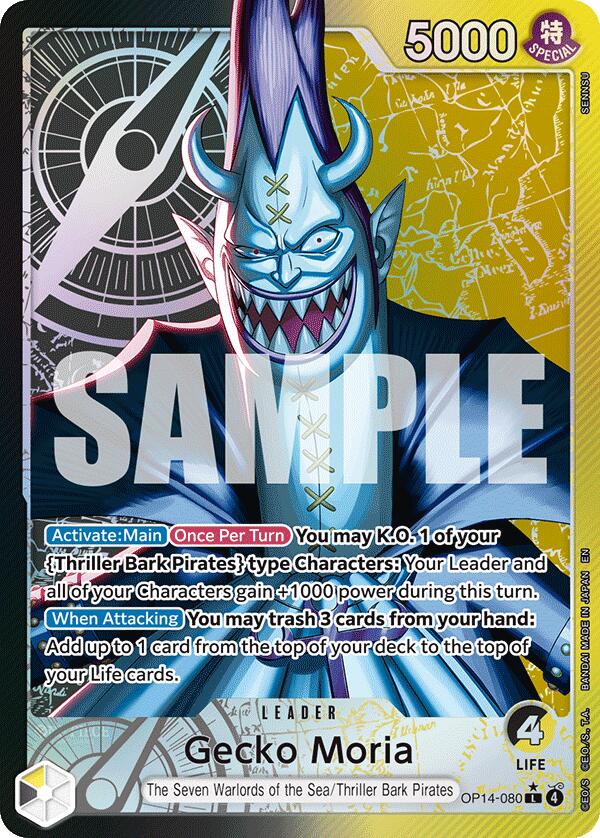 Gecko Moria (OP14-080) (Alternate Art) [The Azure Sea's Seven] | Cards and Coasters CA