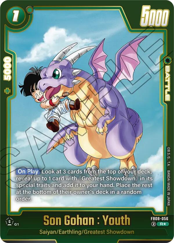 Son Gohan : Youth (FB08-056) (Alternate Art) [Saiyan's Pride] | Cards and Coasters CA