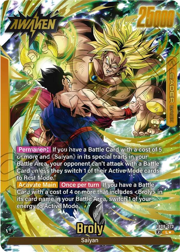 Broly (FB08-073) (Alternate Art) [Saiyan's Pride] | Cards and Coasters CA