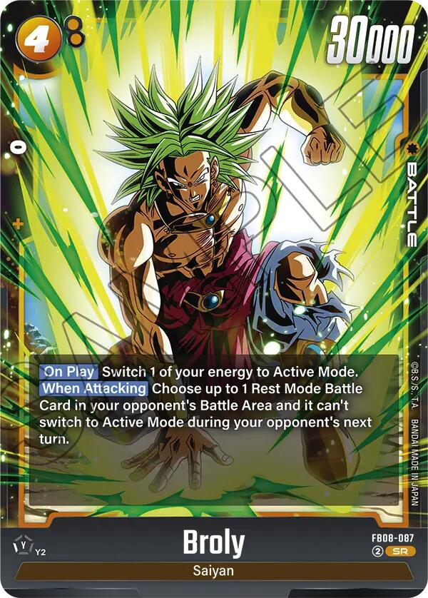 Broly (FB08-087) [Saiyan's Pride] | Cards and Coasters CA