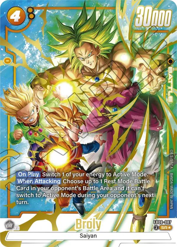 Broly (FB08-087) (Alternate Art) [Saiyan's Pride] | Cards and Coasters CA