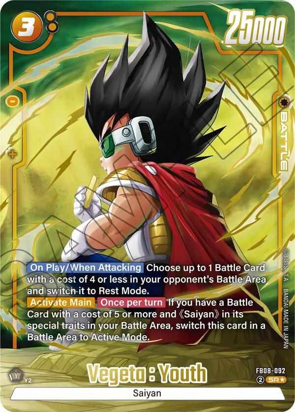 Vegeta : Youth (Alternate Art) [Saiyan's Pride] | Cards and Coasters CA