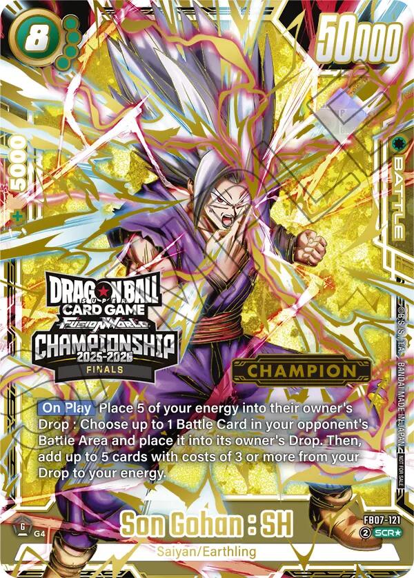 Son Gohan : SH (FB07-121) (Championship 2025-2026 Finals Champion) [Fusion World Tournament Cards] | Cards and Coasters CA
