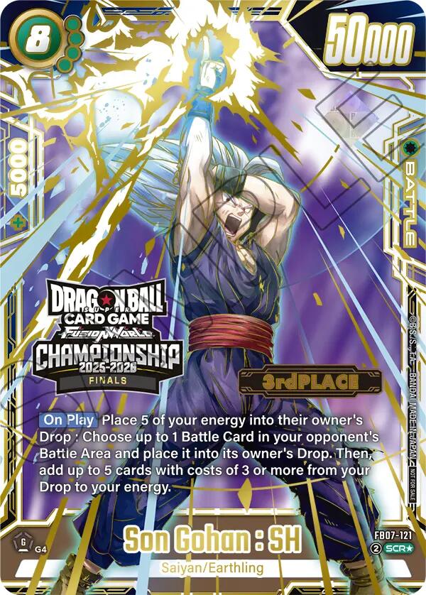 Son Gohan : SH (FB07-121) (Championship 2025-2026 Finals 3rd Place) [Tournament and Championship Promos] | Cards and Coasters CA