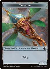 Thopter // Myr Double-Sided Token [Foundations Commander Tokens] | Cards and Coasters CA