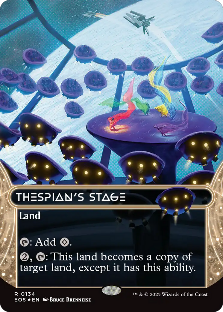 Thespian's Stage (0134) (Borderless) (Galaxy Foil) [Edge of Eternities: Stellar Sights] | Cards and Coasters CA