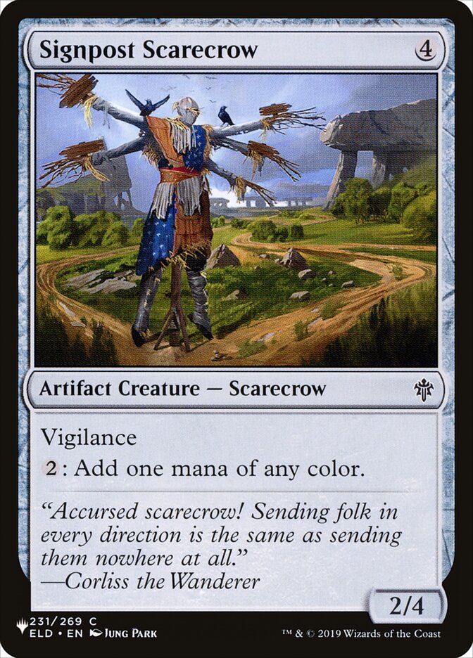 Signpost Scarecrow [The List] | Cards and Coasters CA