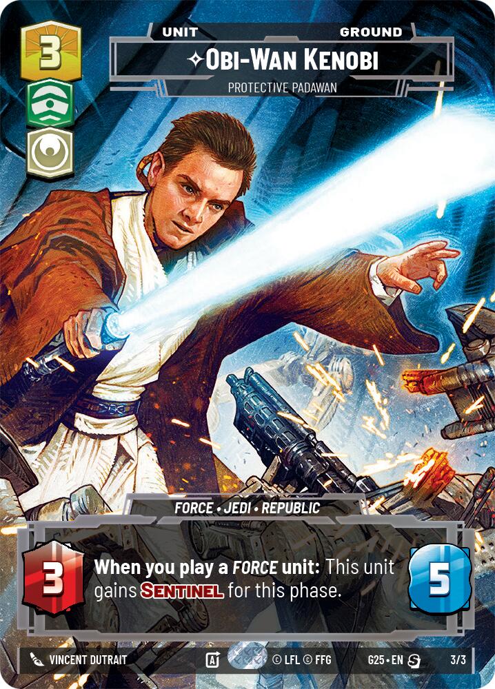Obi-Wan Kenobi - Protective Padawan (3/3) (3/3) [2025 Convention Exclusive] | Cards and Coasters CA