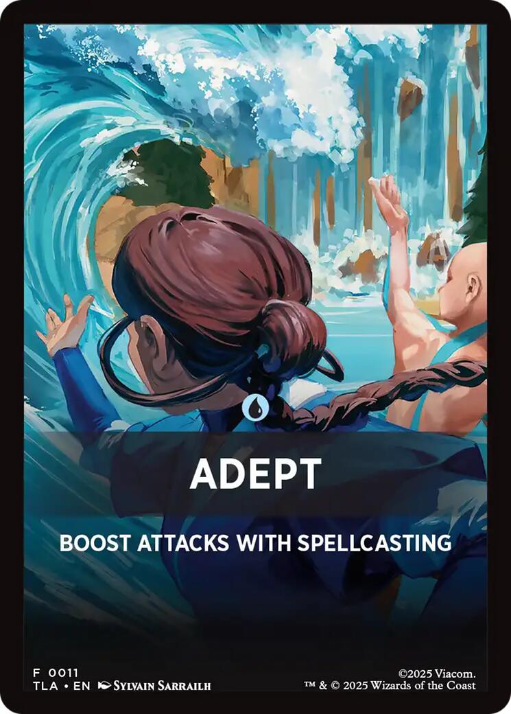Adept Theme Card [Avatar: The Last Airbender Tokens] | Cards and Coasters CA