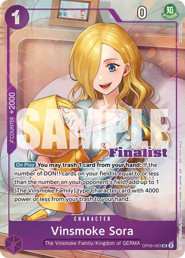 Vinsmoke Sora (CS 25-26 Finalist Card Set 2) [One Piece Promotion Cards] | Cards and Coasters CA