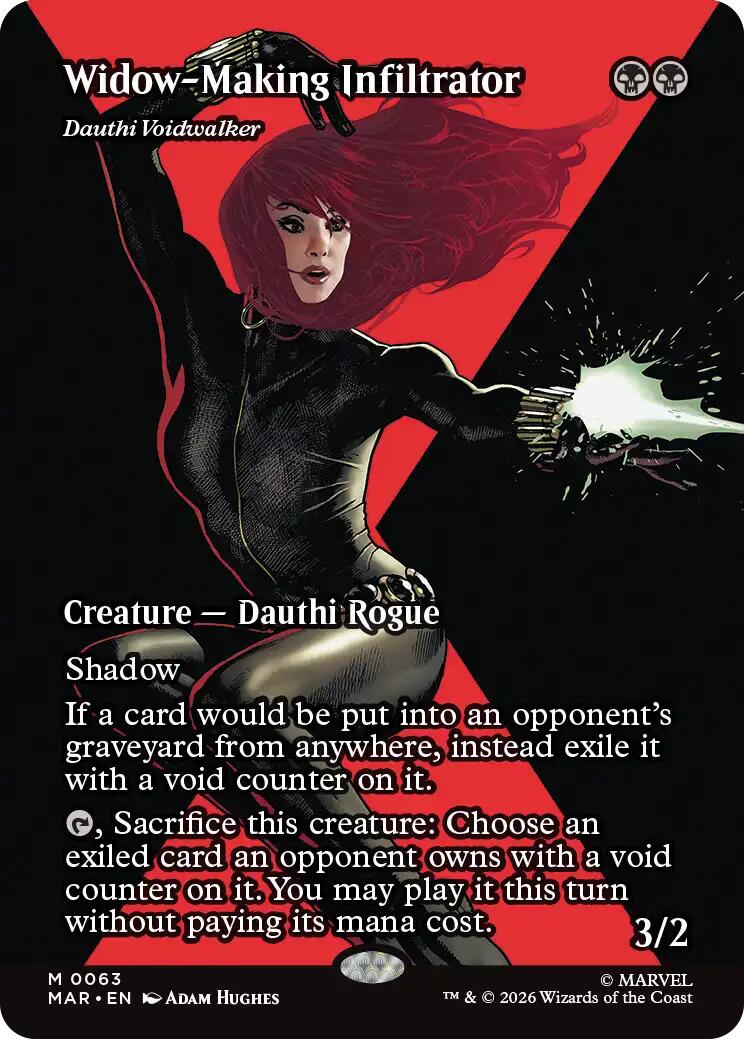 Widow-Making Infiltrator - Dauthi Voidwalker (Borderless) [Marvel Universe: Eternal-Legal] | Cards and Coasters CA