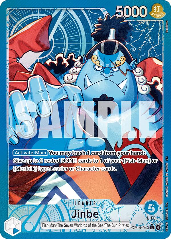 Jinbe (OP14-040) (Alternate Art) [The Azure Sea's Seven] | Cards and Coasters CA