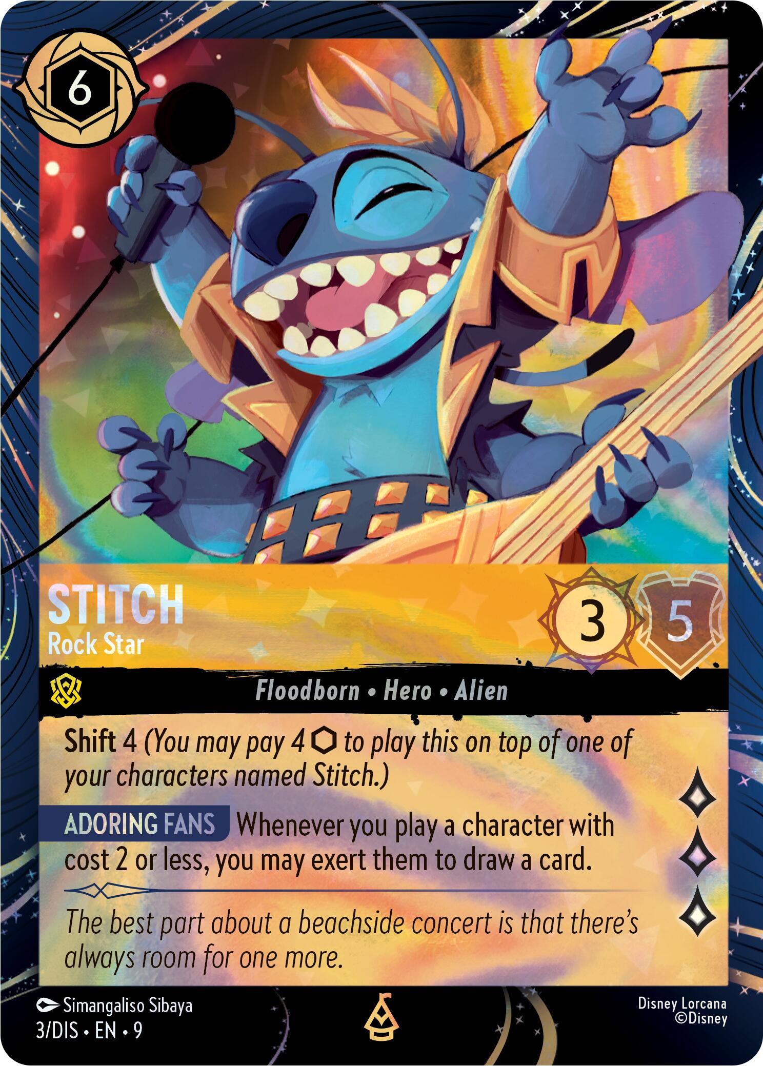 Stitch - Rock Star (3) [Promo Cards] | Cards and Coasters CA