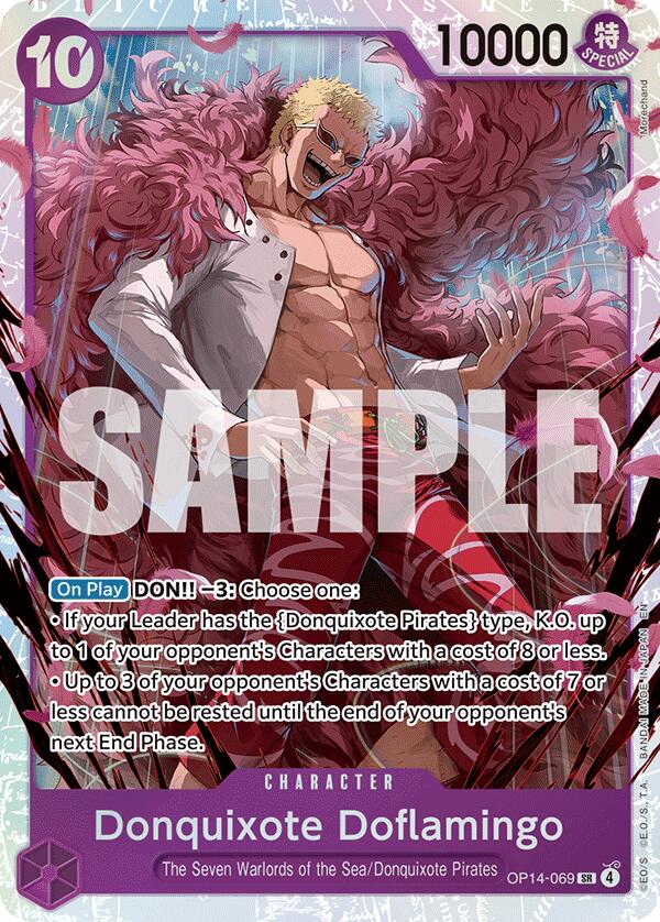 Donquixhote Doflamingo (OP14-069) [The Azure Sea's Seven] | Cards and Coasters CA