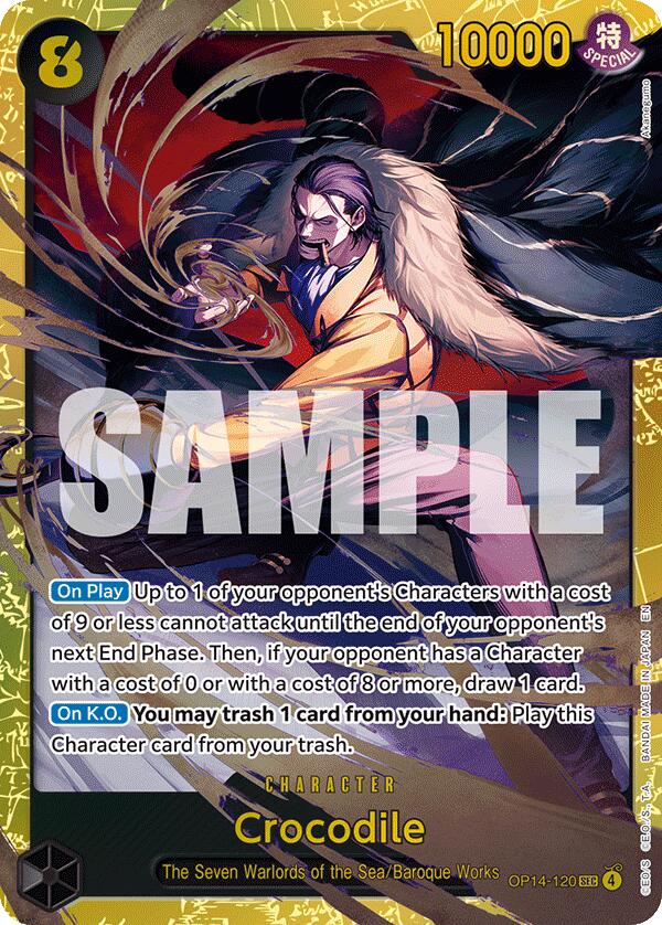 Crocodile (OP14-120) [The Azure Sea's Seven] | Cards and Coasters CA
