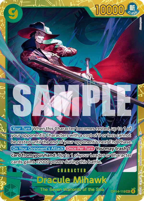 Dracule Mihawk (OP14-119) [The Azure Sea's Seven] | Cards and Coasters CA