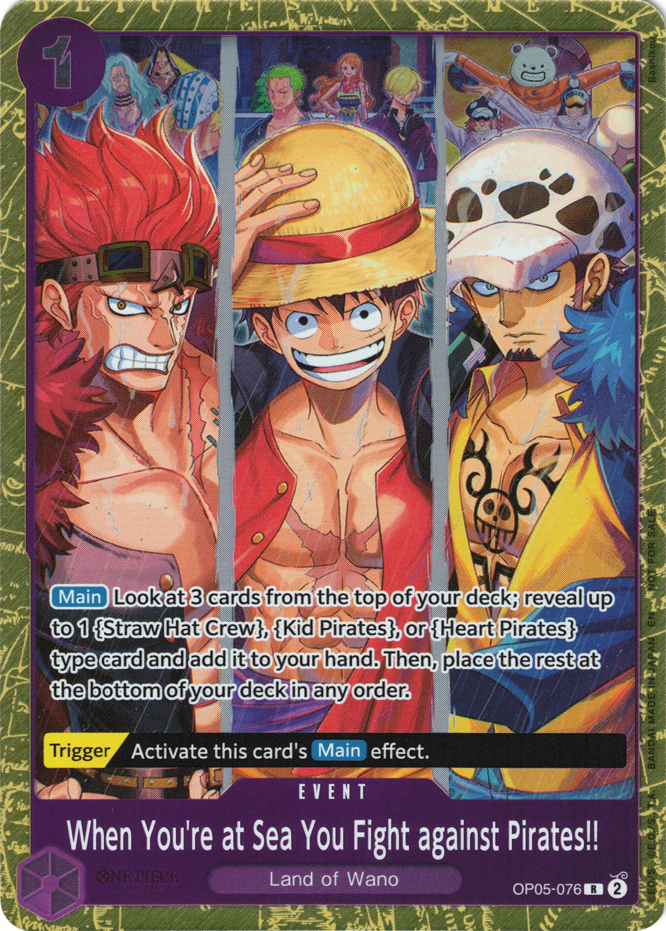 When You're at Sea You Fight against Pirates!! (2025 Pirates League Finals Textured Foil) [One Piece Promotion Cards] | Cards and Coasters CA