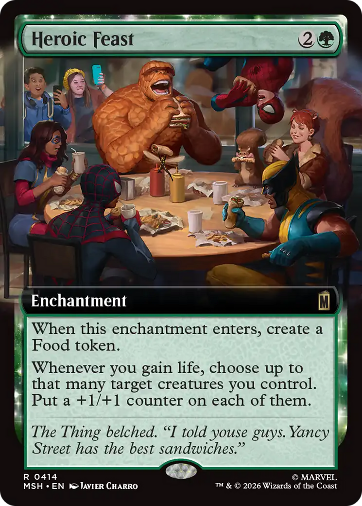 Heroic Feast (Extended Art) [Marvel Super Heroes] | Cards and Coasters CA